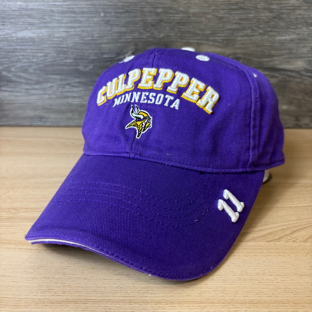 Minnesota Vikings Hat Cap Strap Back Purple NFL Football Daunte Culpepper